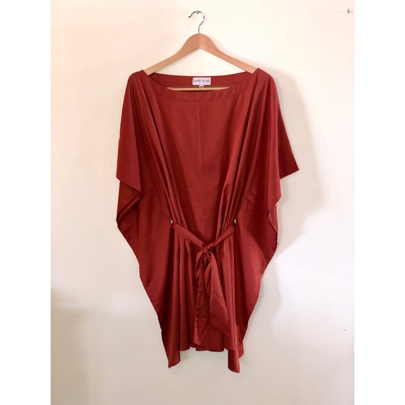 SATEEN DRESS RUST - Picture 3 of 5